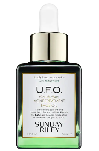 UFO Sunday Riley, face oil, 1% retinol, vitamin C facial oil