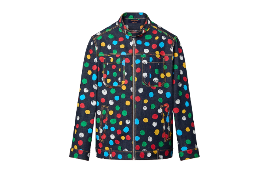 LV X YK PAINTED DOTS DENIM JACKET