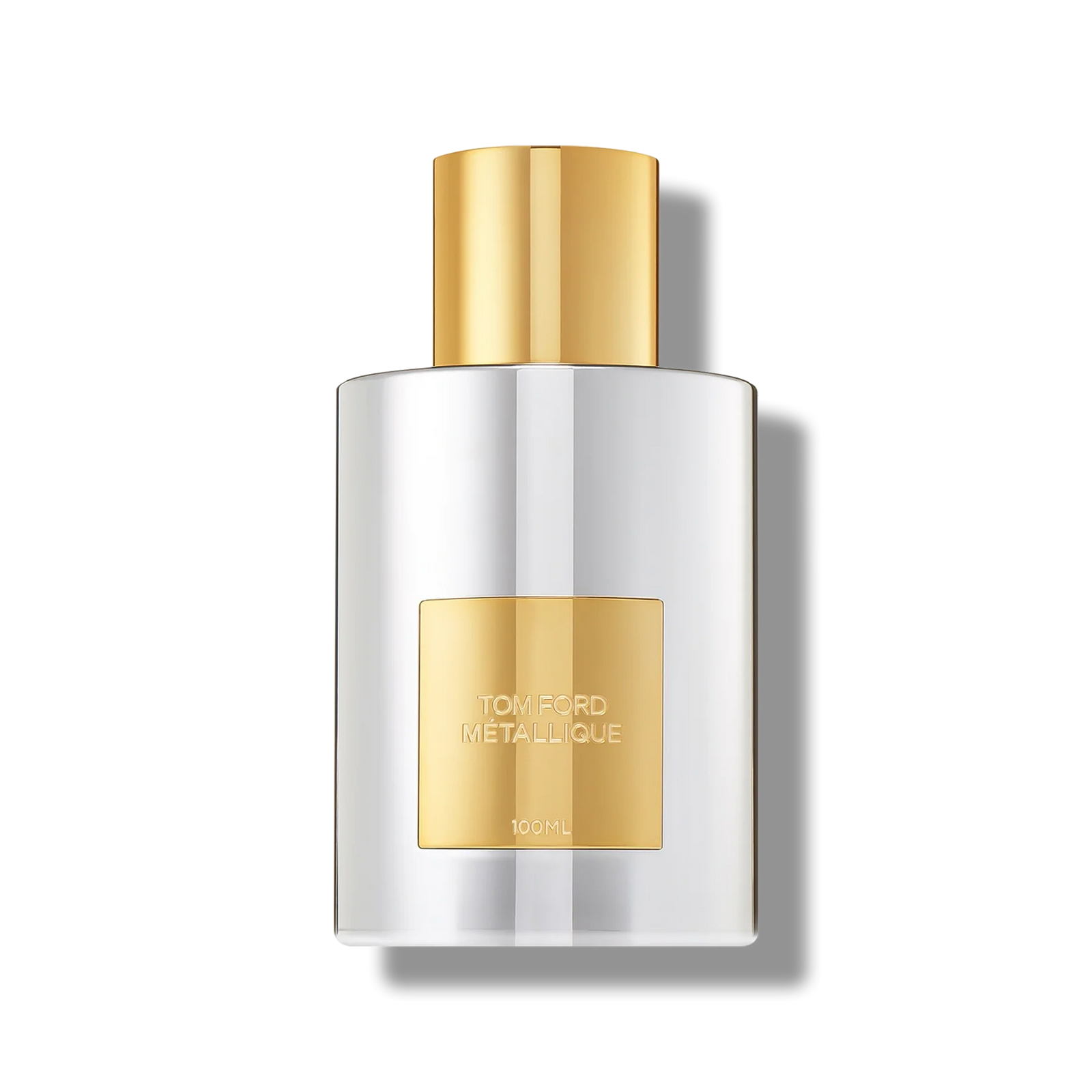 Tom Ford MÉTALLIQUE bottle gold and white