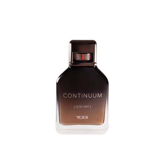 Tumi Continuum Eau de Parfum black and brown bottle