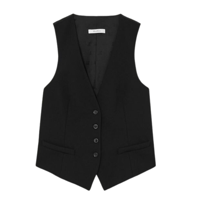 MAX MARA Rodi satin-jacquard and stretch-jersey vest